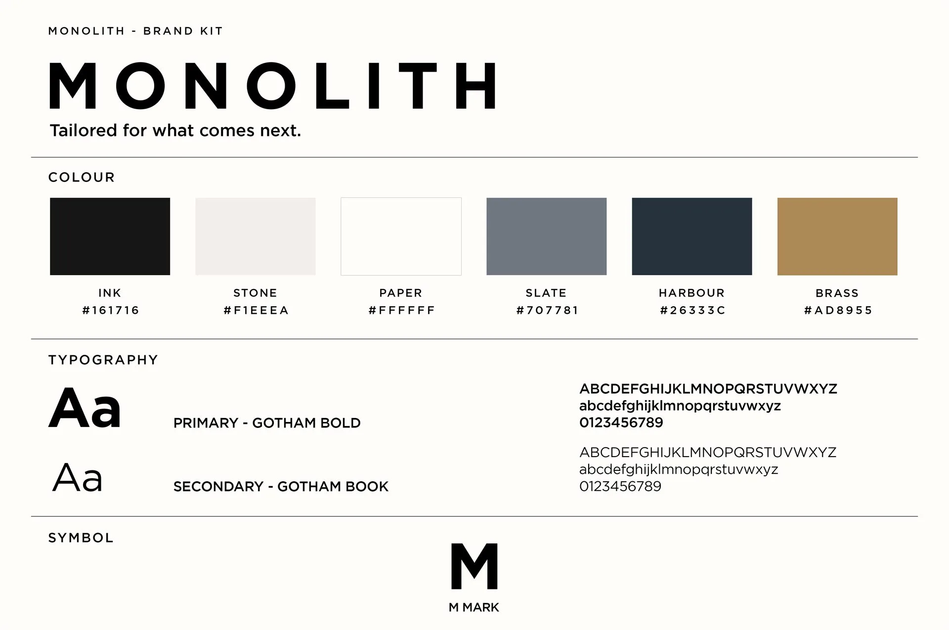 Monolith Brand Identity Kit & Typography